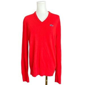 Vintage Izod Lacoste red V neck knit